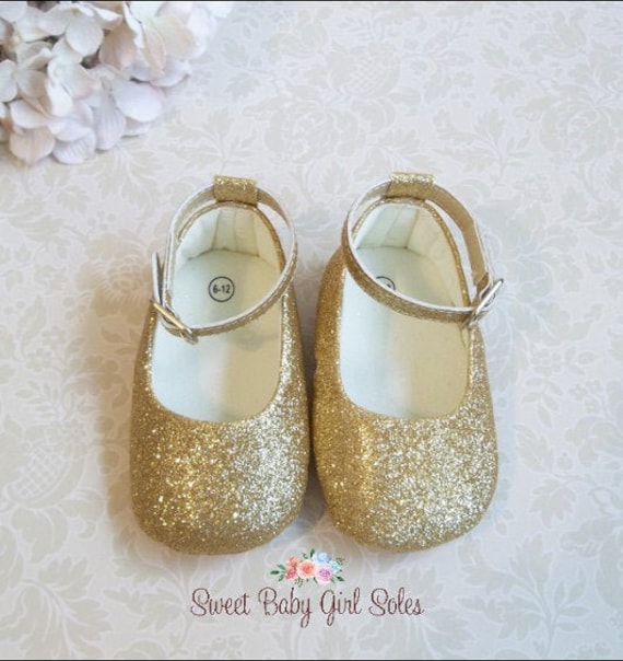 infant gold shoes