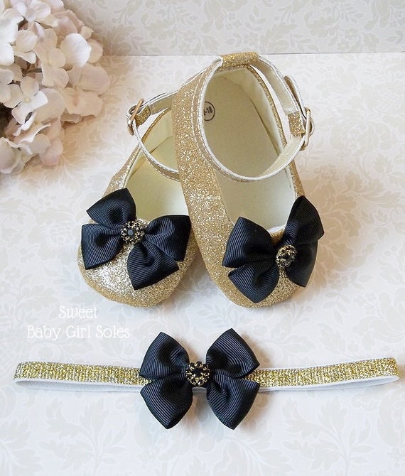 black and gold baby girl outfit