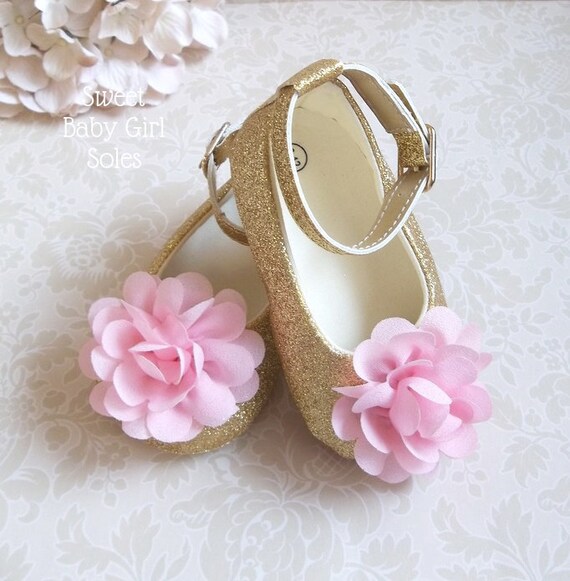 Gold Baby Shoes Glitter Baby Shoes Pink 
