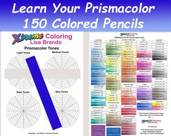 EASY: Learn Your Prismacolor 150 Colored Pencil Set With Worksheets For Tones & Shades Lisa Brando