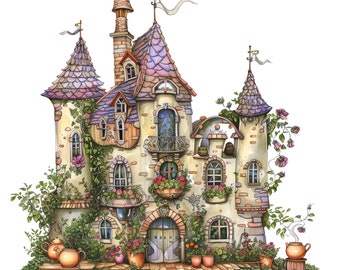 Nusery Room Fairyhouse Print Wall Art