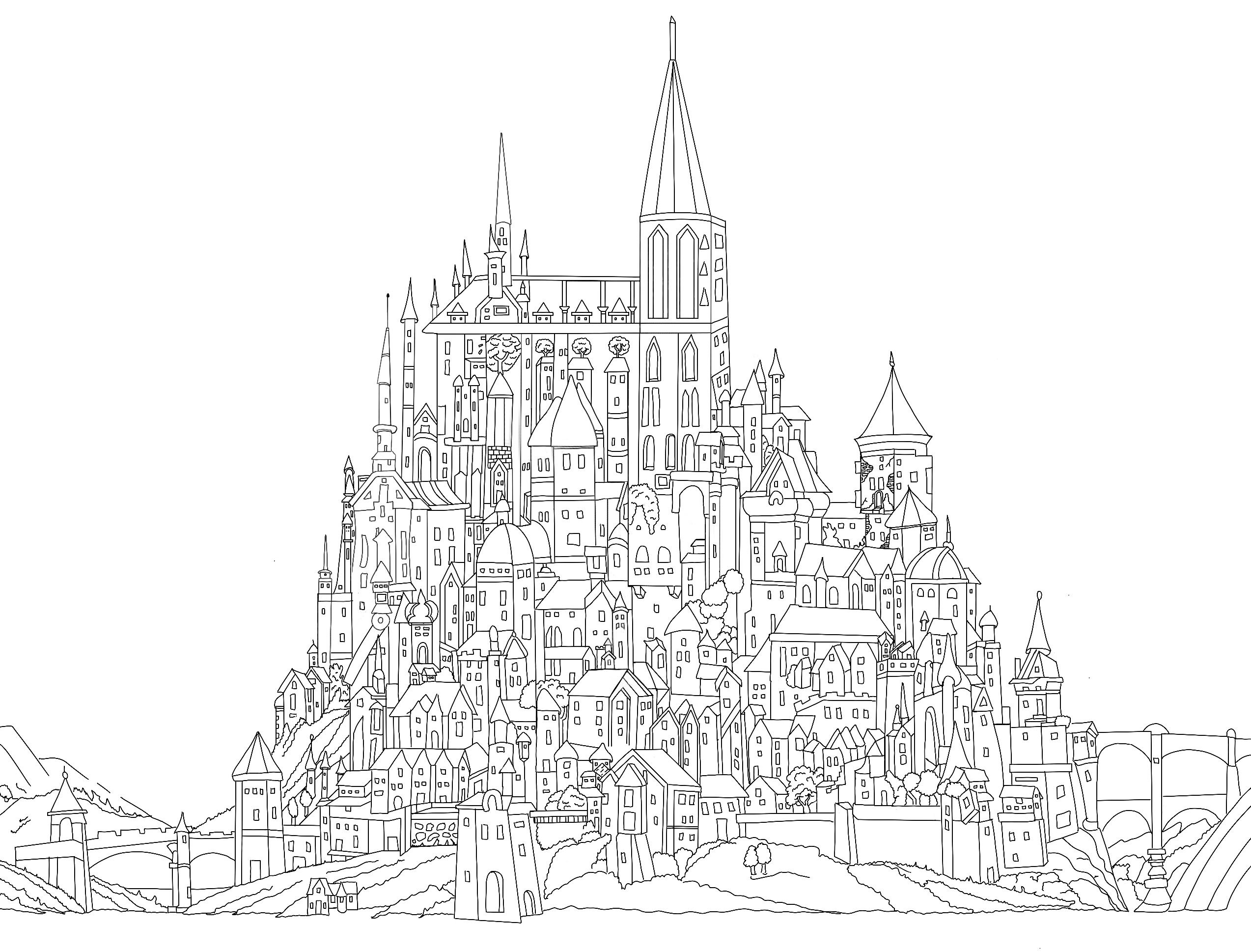Sleeping Beauty Castle Coloring Pages