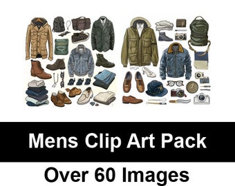 Mens Things Mega Clip Art Pack - Over 60 images