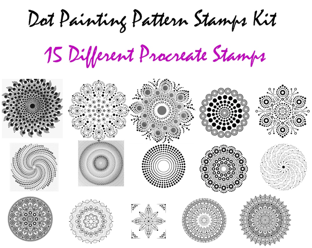 Huge Dot Painting Pattern Template Stamp Kit 15 Different Patterns for Rock Painting Dot Painting Mandala Templates Procreate Digital Art - Etsy huge-dot-painting-pattern-template-stamp-kit-15-different-patterns-for-rock-painting-dot-painting-mandala-templates-procreate-digital-art-etsy