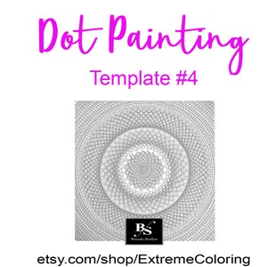 Dot Painting Template Stencil - #3 - Mandala Template - Mandala Stencil - DIY - PROCREATE - Digital - Lisa Brando