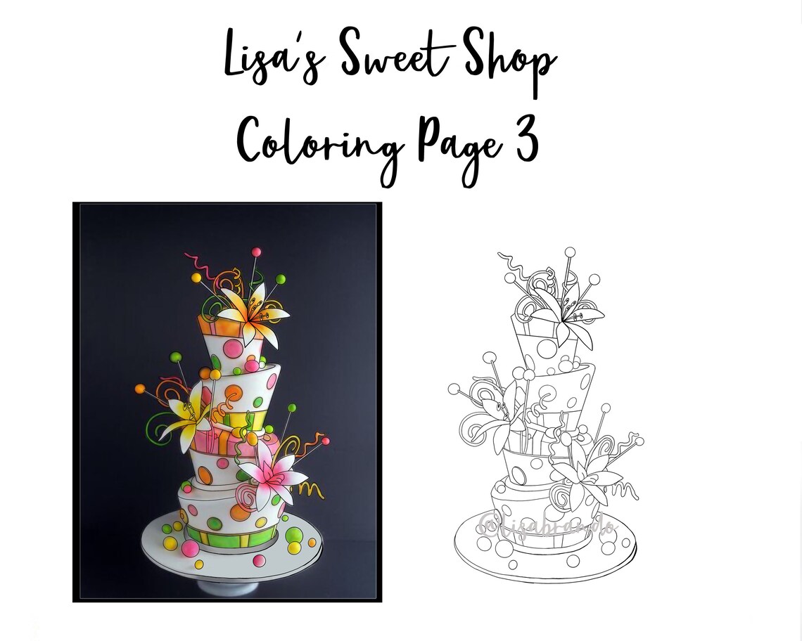 Candy Crush Lisa's Sweet Shop 4 Coloring Page Lisa | Etsy