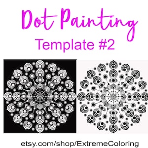Dot Painting Template Stencil - #2 - Mandala Template - Mandala Stencil - DIY - PROCREATE - Digital - Lisa Brando