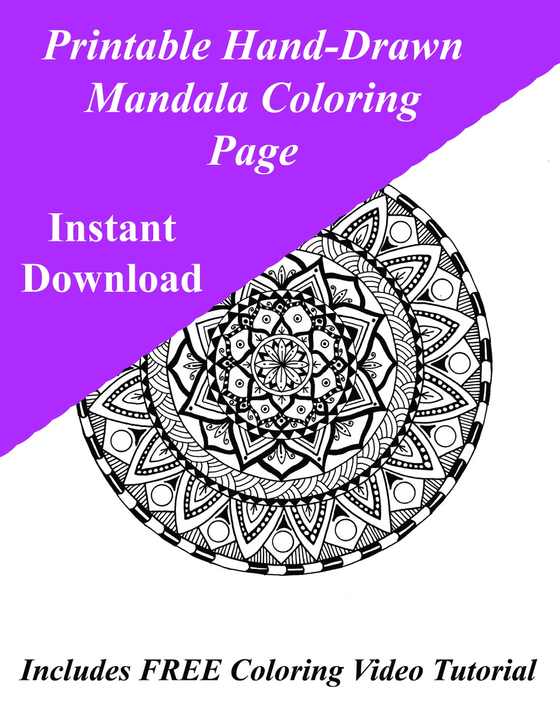 Erwachsene Mandala Malvorlagen und WandKunstDruck für