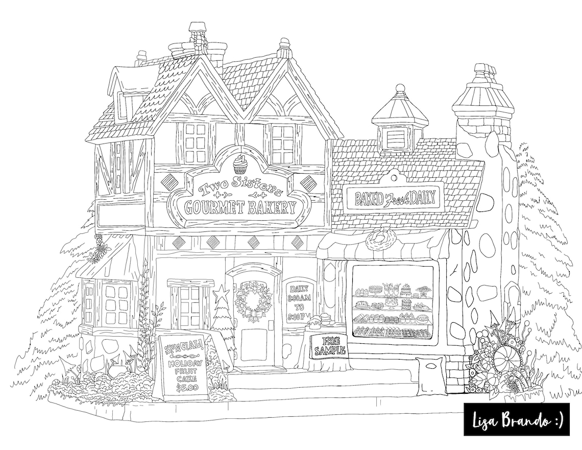 Coloring Pages Of A Bakery Coloring Pages