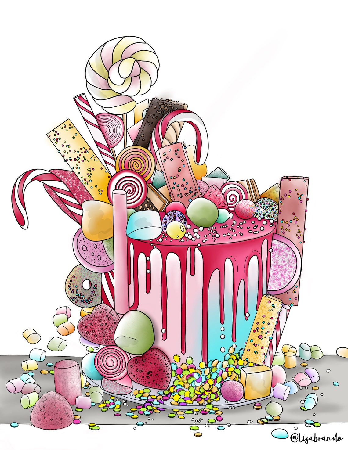 Candy Crush Lisa's Sweet Shop 1 Coloring Page Lisa | Etsy