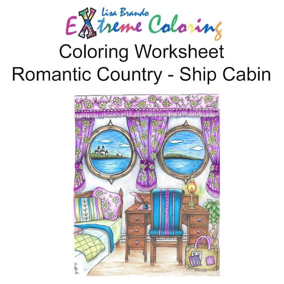 Romantic Country Coloring Tutorial Ship Cabin Color By Numbers Color Combinations Tutorial Instructions Download Printable Lisa Brando