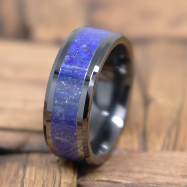 Mens Blue Ceramic Ring Etsy