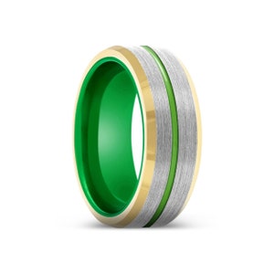 Tungsten Ring Green, Men's Tungsten Band, Men's Tungsten Ring, Tungsten Band, Men's Wedding Ring, Men's Wedding Band, Personalized Ring