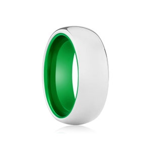 Tungsten Ring Green, Men's Tungsten Band, Men's Tungsten Ring, Tungsten Band, Men's Wedding Ring, Men's Wedding Band, Personalized Ring