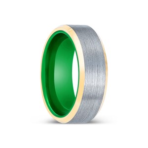 Tungsten Ring Green, Men's Tungsten Band, Men's Tungsten Ring, Tungsten Band, Men's Wedding Ring, Men's Wedding Band, Personalized Ring