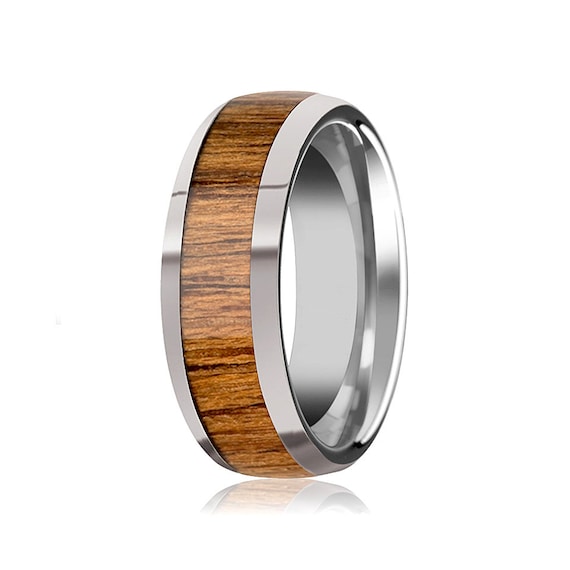Tungsten Wedding Band Ring 8mm 6mm for Men Women Comfort Fit Black Dome Polished FREE Custom Laser Engraving Lifetime Guarantee