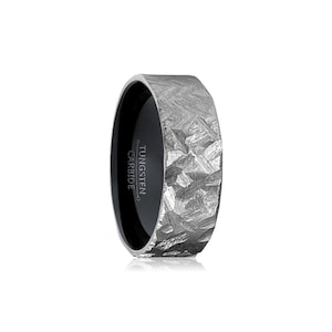 STALLION | Hammered Titanium Ring Black, Titanium Band, Mens Titanium Wedding Band, Hammered Titanium Light Weight Ring, Personalized Ring