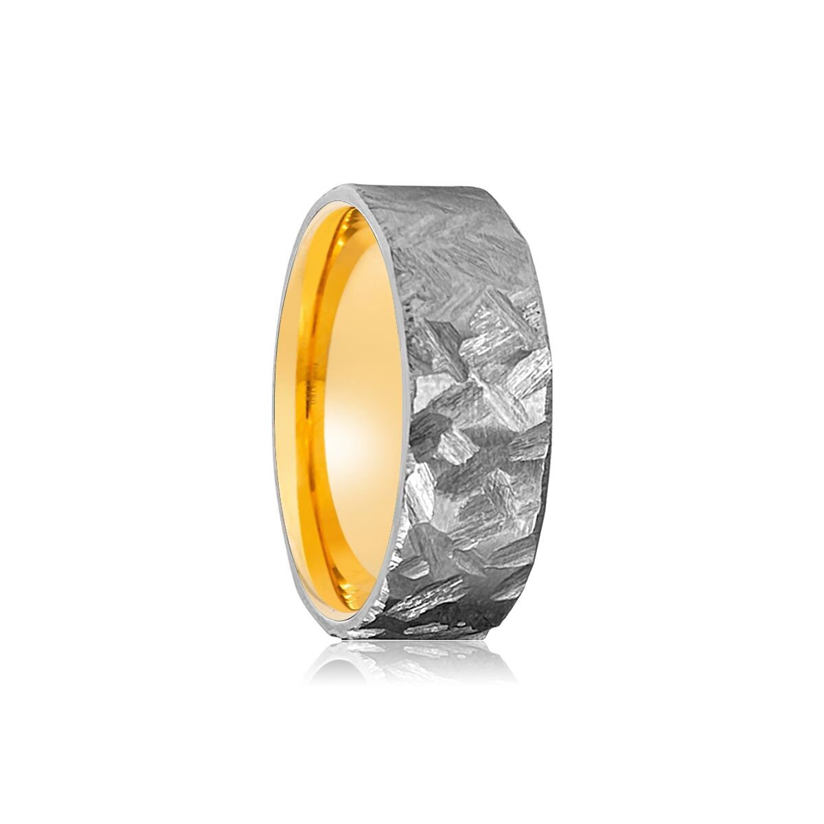 Gold store titanium ring