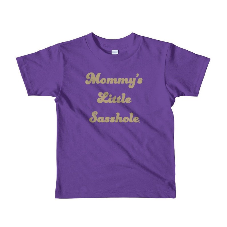 SASSHOLE ~ Mommys Little Toddler Tshirt Girls Tshirt Toddler Tee 2T-6T Funny Tee