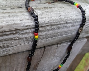 ラスタ ジャマイカ ファン 5 連ネックレス、ラスタ ネックレス