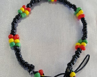Knop armbanden/enkelbandjes, rasta ketting, rasta sieraden, Jamaicaanse sieraden