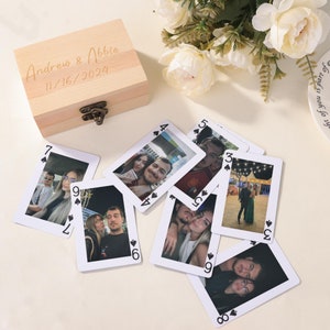 Naipes con fotos de pareja personalizados, tarjetas de momery con fotos de boda, recuerdos de boda, tarjetas de póquer con imágenes