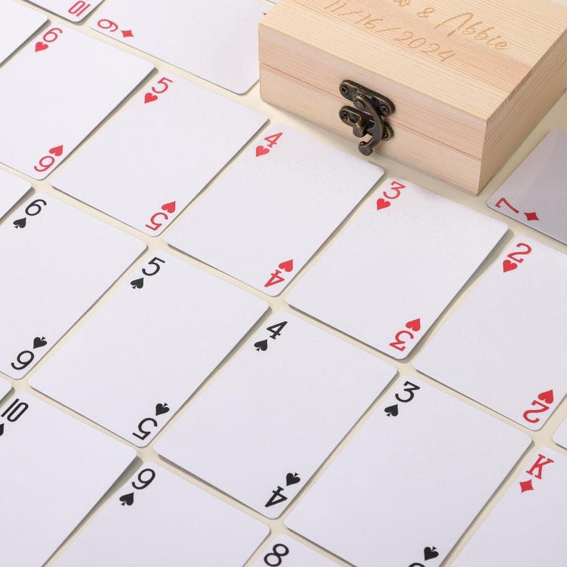 Wedding Guest Book Alternative, Blank Playing Cards With Box, Guest ...