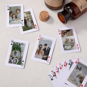 Custom Deck of Playing Cards for Anniversary -  Couple's Anniversary Photo Playing Cards - Unique Playing Cards Photo Album