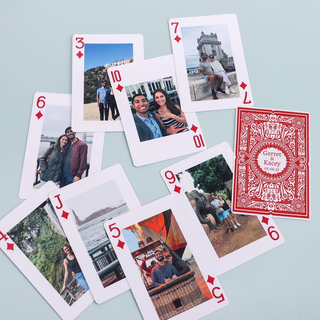 Custom Deck of Playing Cards With Photo Case: Ideal Christmas Gift for Family/friends, Custom Photo Playing Cards - Etsy