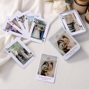 Carte da gioco commemorative con foto personalizzate, album fotografici di carte da gioco memorabili, mazzo di carte da gioco personalizzate, regalo commemorativo della coppia