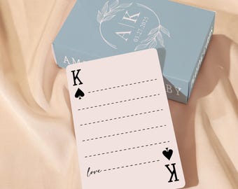 Custom Playing Card Box Set, Personalized Wedding Guest Book Playing Cards, Wedding Guest Book Alternative, Wedding Decor