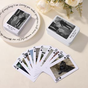 Hochzeits-/Verlobungsfoto-Spielkarten | Fotoalbum-Alternative | Individuelle Spielkarten mit Fotobox| Kartenspiel