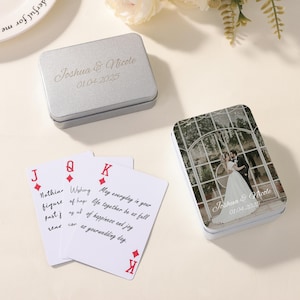 Carte da gioco vuote personalizzate, mazzo di carte con foto personalizzate, alternativa al libro degli ospiti di nozze, libro per autografi di nozze