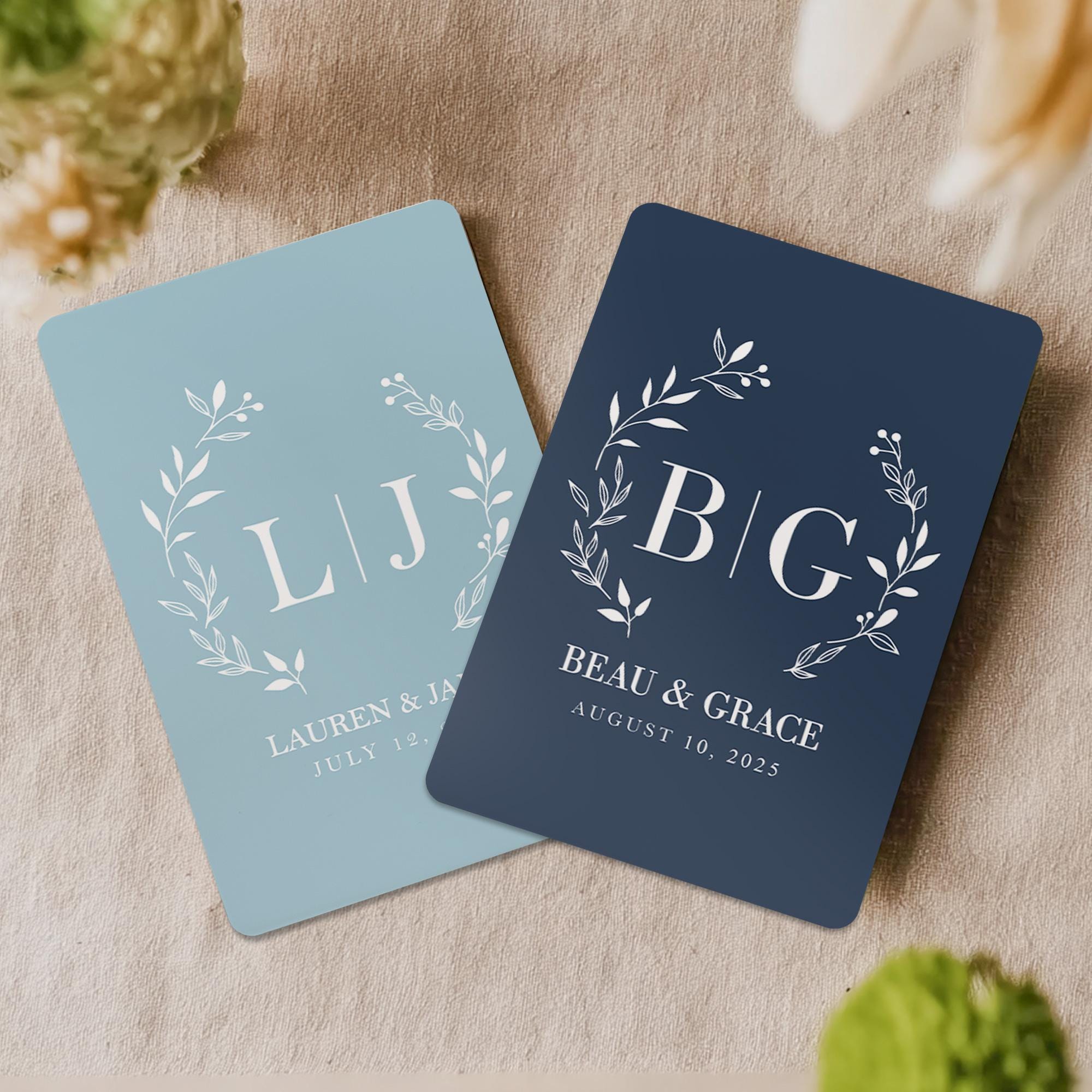 Blank Playing Cards Custom, Wedding Guest Book Alternative, Deck of Cards, Bridal Shower Favors, Gift for Couples