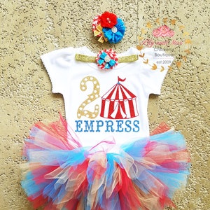 Circus birthday outfit, Carnival birthday outfit, Circus tent themed tutu set, Carnival birthday girl outfit, Circus tent birthday tutu set