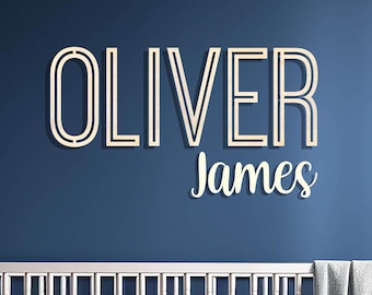 Custom Wood Name Sign: Letter Nursery Decor