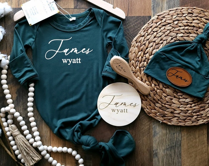 Gender Neutral Coming Home Outfit Rust Gender Reveal Long Knotted Baby