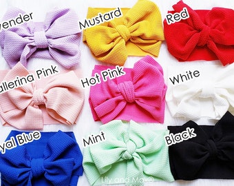 Baby Bow Head Wrap: Stretchy Nylon Turban Headband