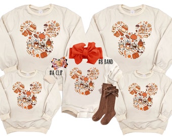 Fall Family Sweatshirt: Thanksgiving Mouse Outfit, Retro Halloween