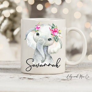 Elephant Mug Elephant Mug Christmas gift mug ceramic mug elephant personalized mug, personalized Christmas gift, birthday gift