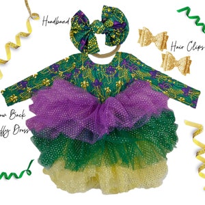 Mardi Gras Tutu Dress: Fluffy Baby Girl Outfit