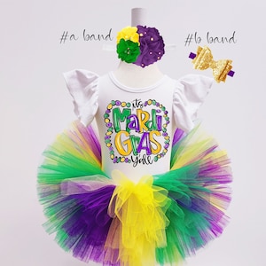 Mardigras birthday girls outfit, Mardigras girls smash cake outfit, Mardigras birthday girl outfit flutter sleeve leotard