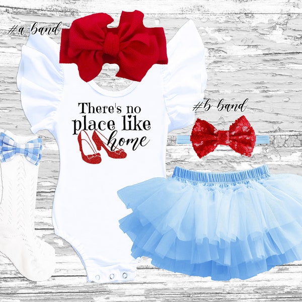 Dorothy baby kids outfit There's no place like home Dorothy tutu bloomer Wizard of Oz Costume Dorothy toddler dress Kids Halloween Costume