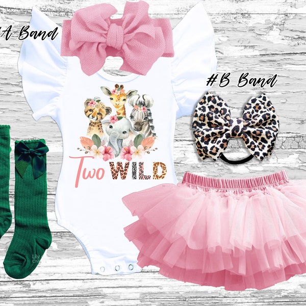 2nd Birthday Girl Outfit two WILD birthday girl TUTU BLOOMER set two Wild birthday outfit 1st birthday two wild smash cake outfit