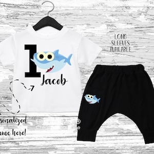 Baby shark boy outfit Clearance