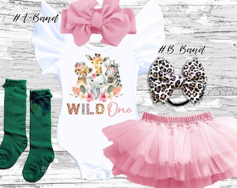 1st Birthday Girl Outfit WILD One birthday girl TUTU BLOOMER set wild one birthday outfit 1st birthday wild one smash cake outfit