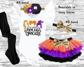 Halloween tutu outfit girl|Hocus Pocus shirt|Long sleeve|short sleeve Hocus Pocus|Girls Halloween outfit