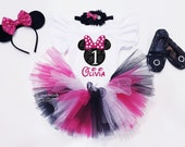 Minnie Mouse Birthday Outfit, Minnie Mouse Tutu set, Minnie Mouse Shirt,Minnie mouse flutter sleeve,minnie mouse tutu, Minnie birthday party
