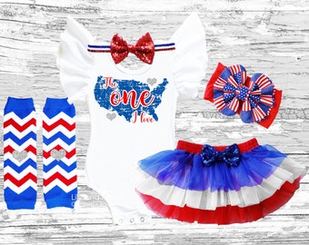First 4th of July Outfit: Tutu Bloomer Set, Headbands & Leg Warmers