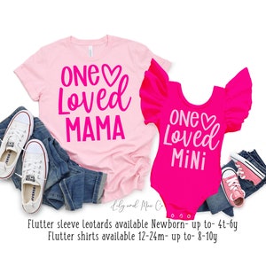 Mommy and me matching shirts mother daughter shirts matching Mama and me outfits Valentines mama and mini shirts matching tee one loved mama